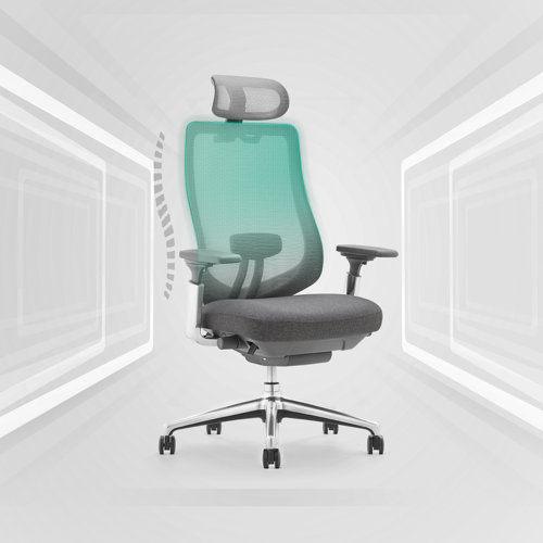Inbox Zero High Back Ergonomic Swivel Desk Chair MeshAdjustable Seat